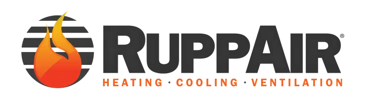 RuppAir logo black and orange text